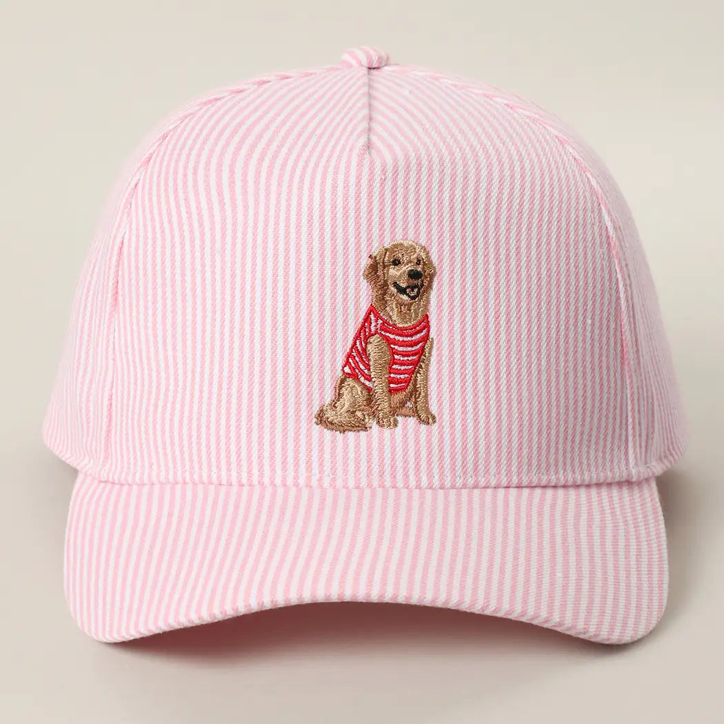 Golden Retriever Stripe Trucker Hat