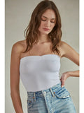 Ribbed Tube Top White