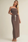Strapless Tube Top and Maxi Skirt Set