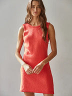 Red Knit Mini Dress