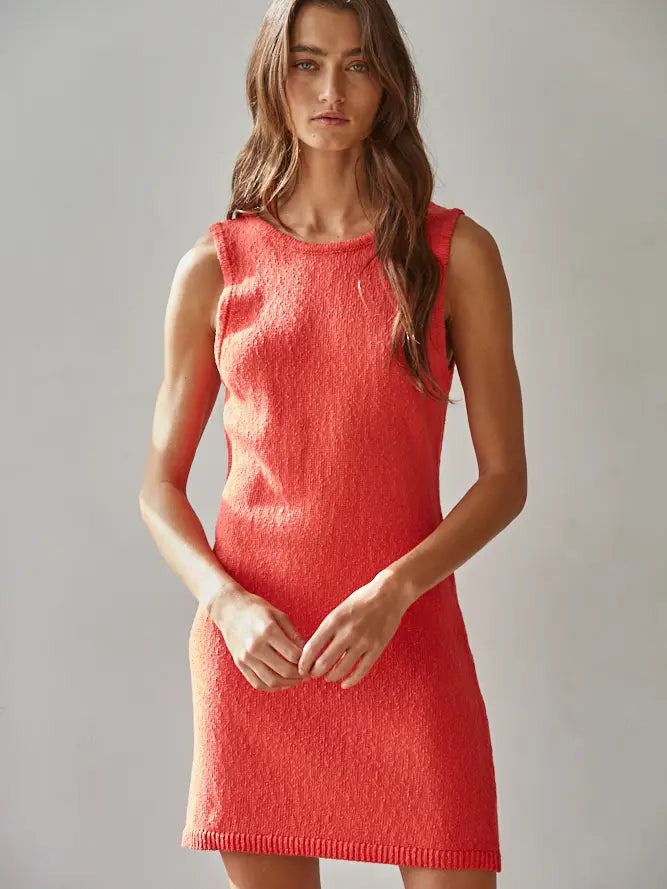 Red Knit Mini Dress