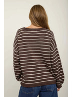 Stripe Sweater- Chocolate & Cream