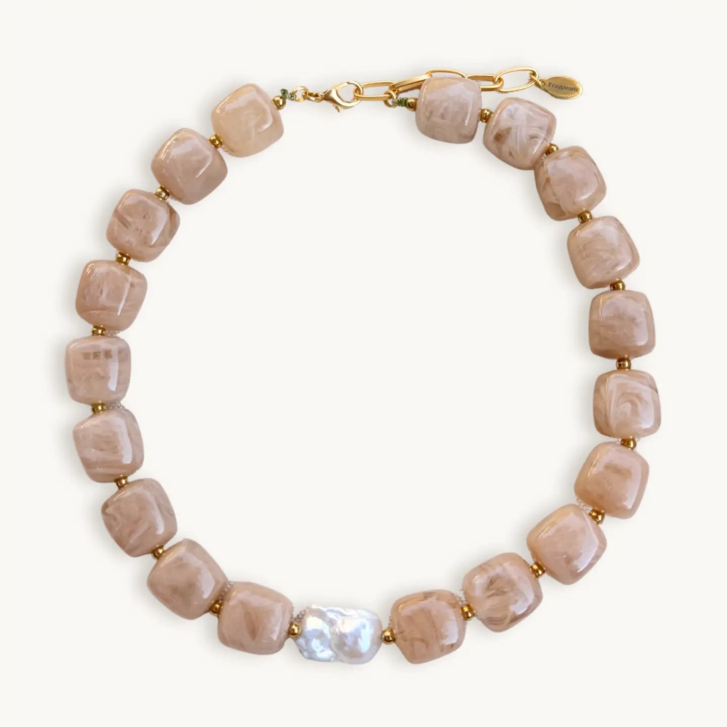 Pink Statement Bubble Fray Necklace