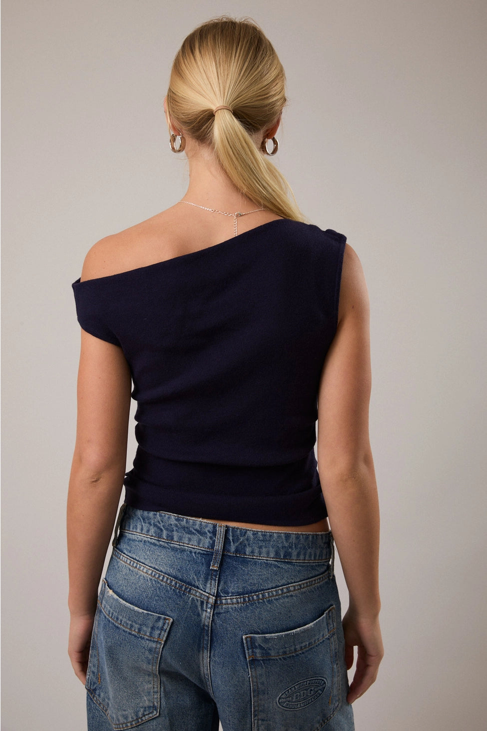 Navy Asymmetrical Top