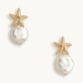 Fray Earrings Beachy Coastal Starfish
