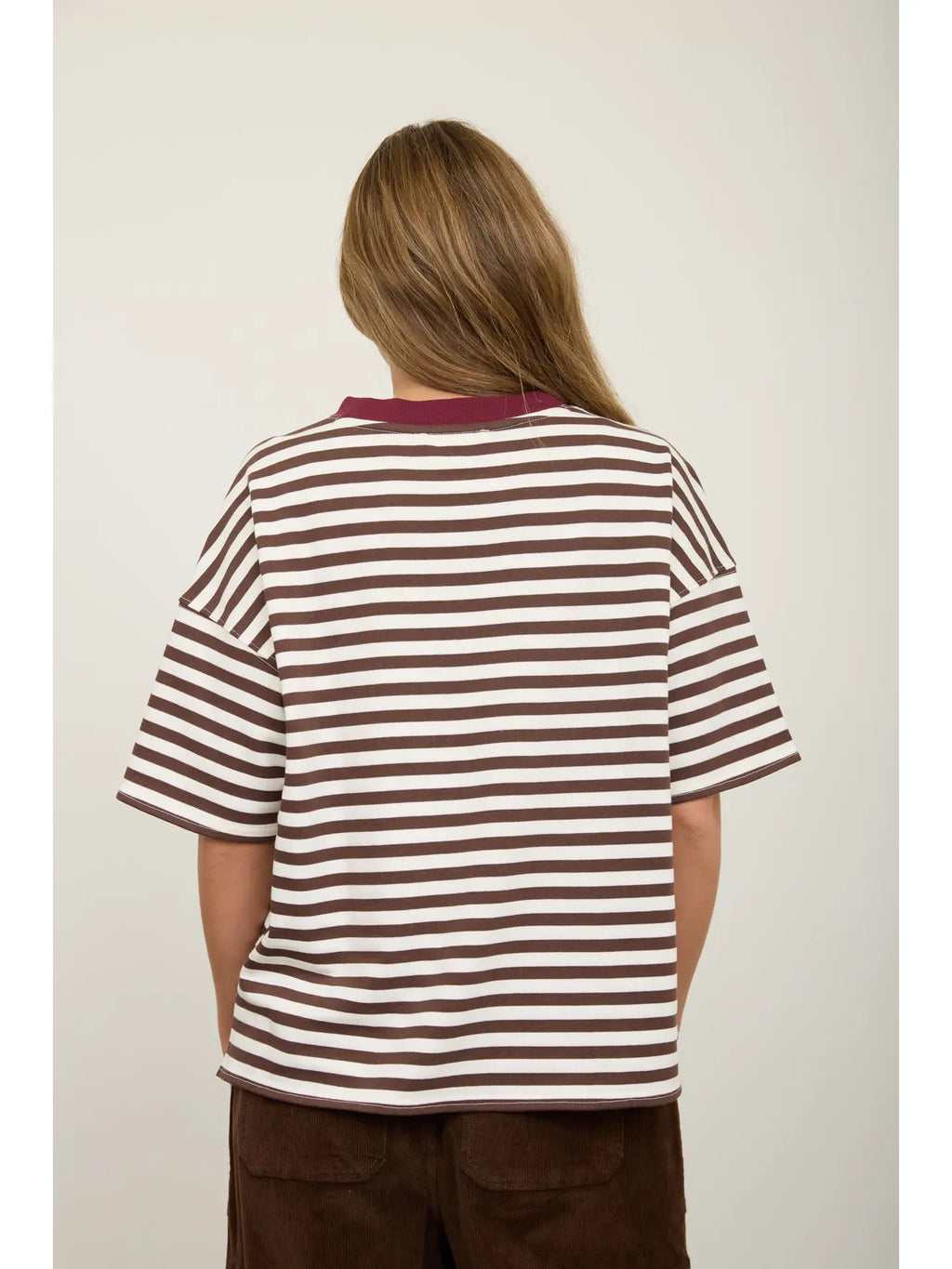 Stripe Shirt- Dark Brown