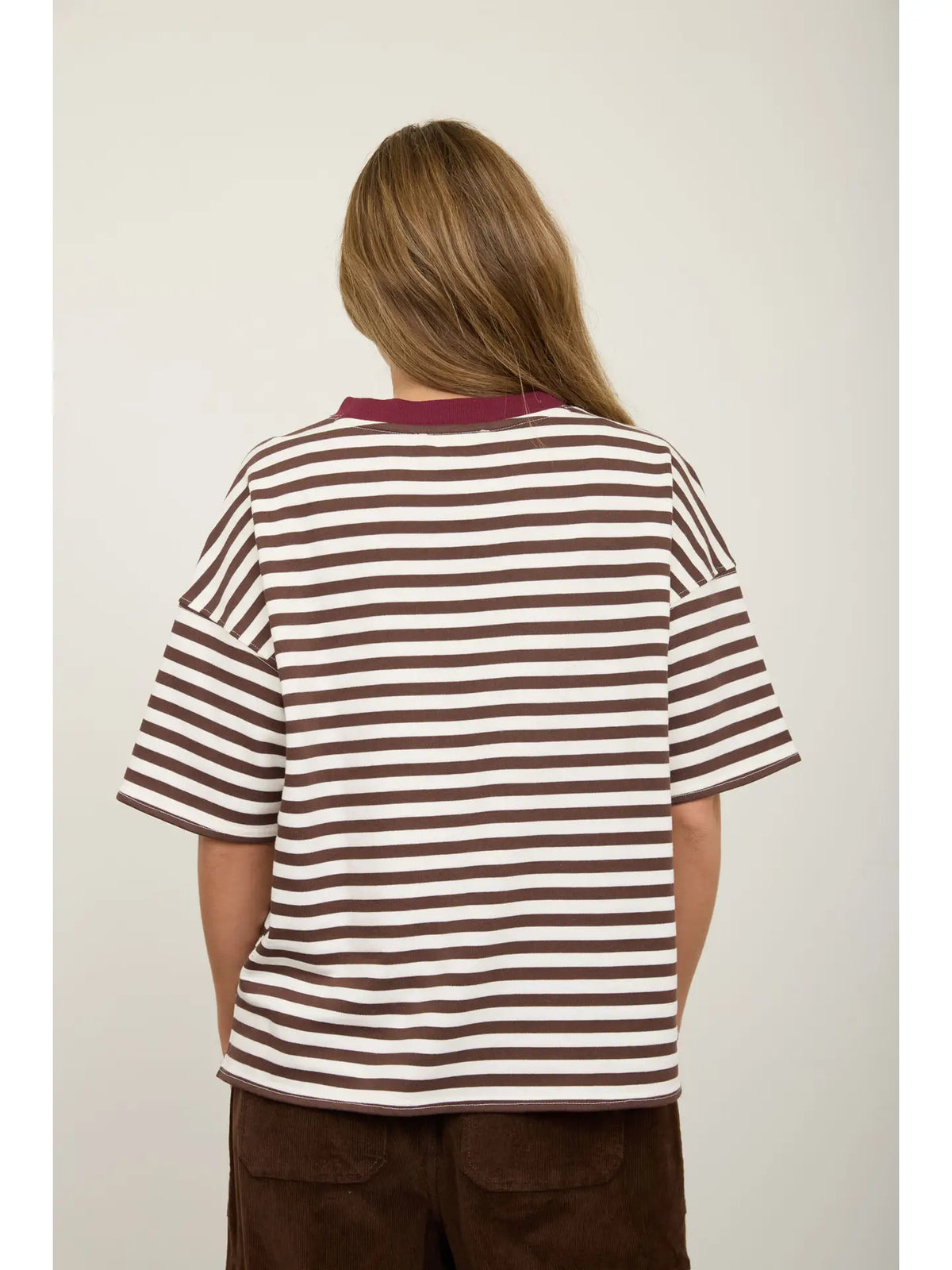 Stripe Shirt- Dark Brown