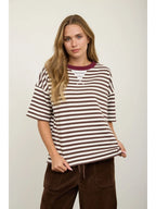Stripe Shirt- Dark Brown