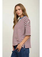 Stripe Shirt- Burgundy