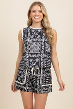 Bandana Patchwork Pattern Shorts