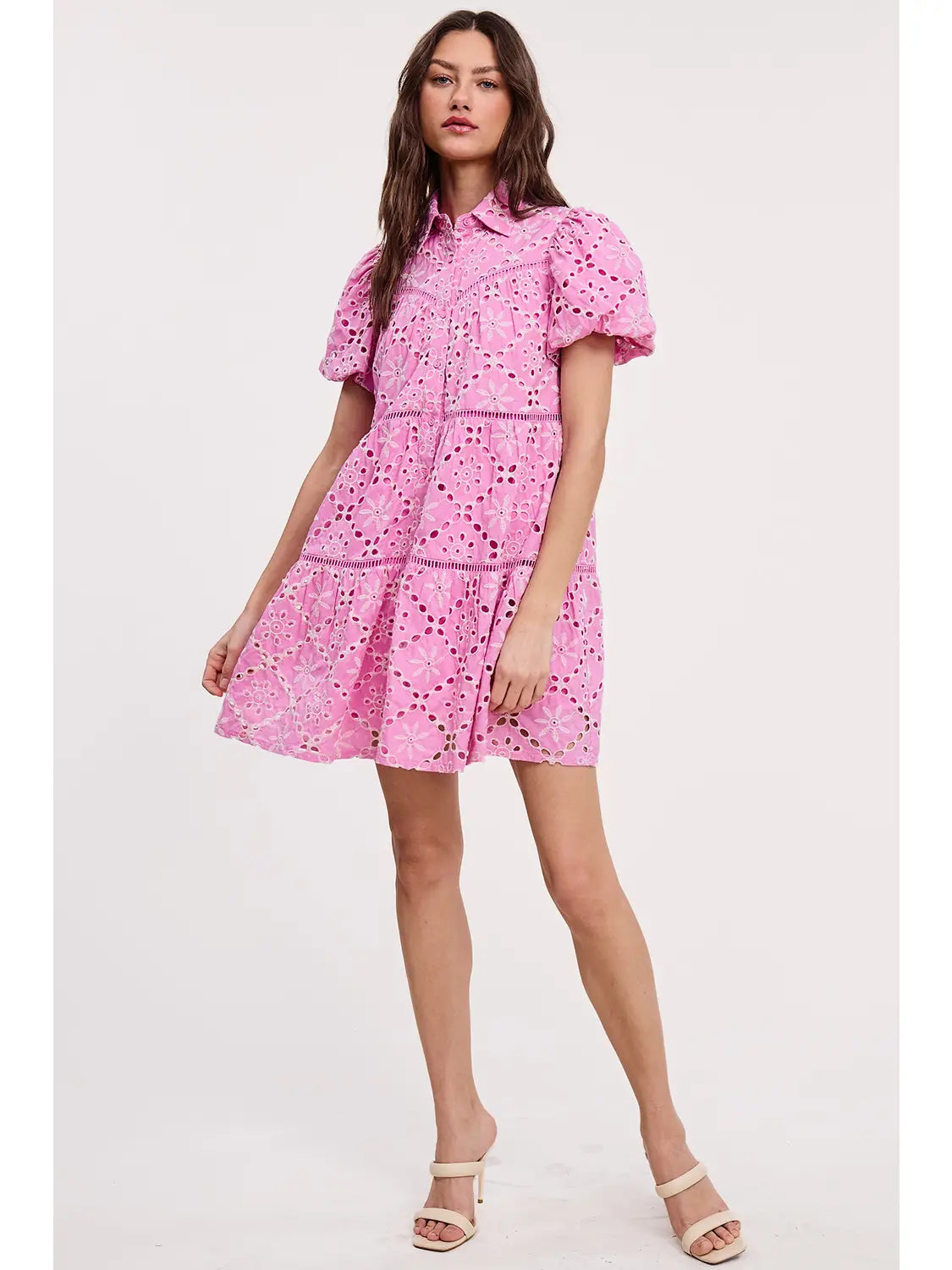 Pink Eyelet Dress