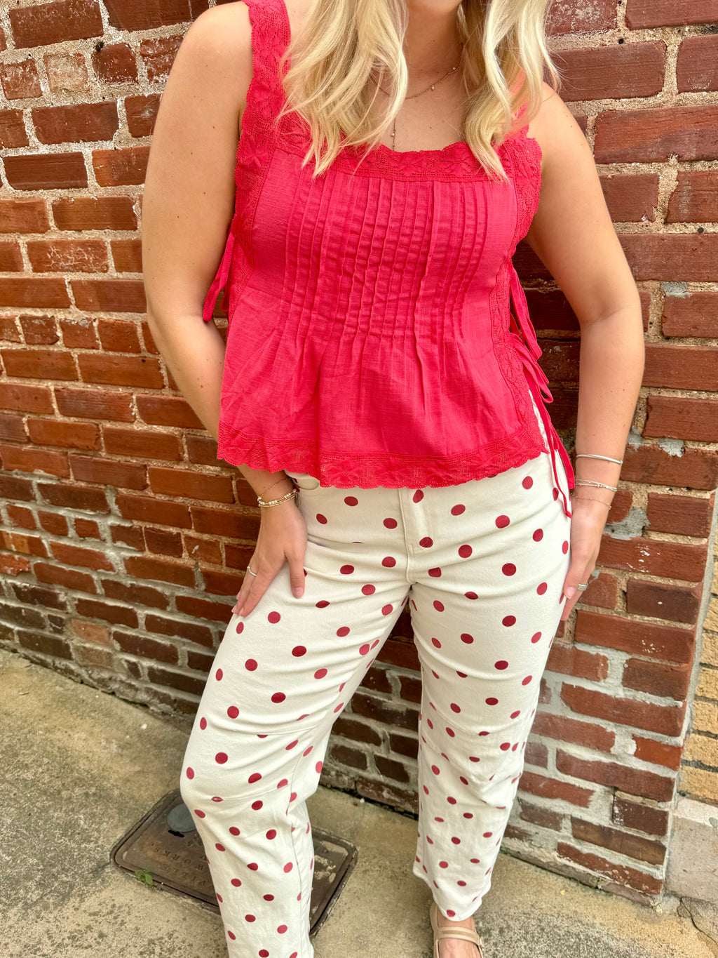 Polka Dot Barrel Pants