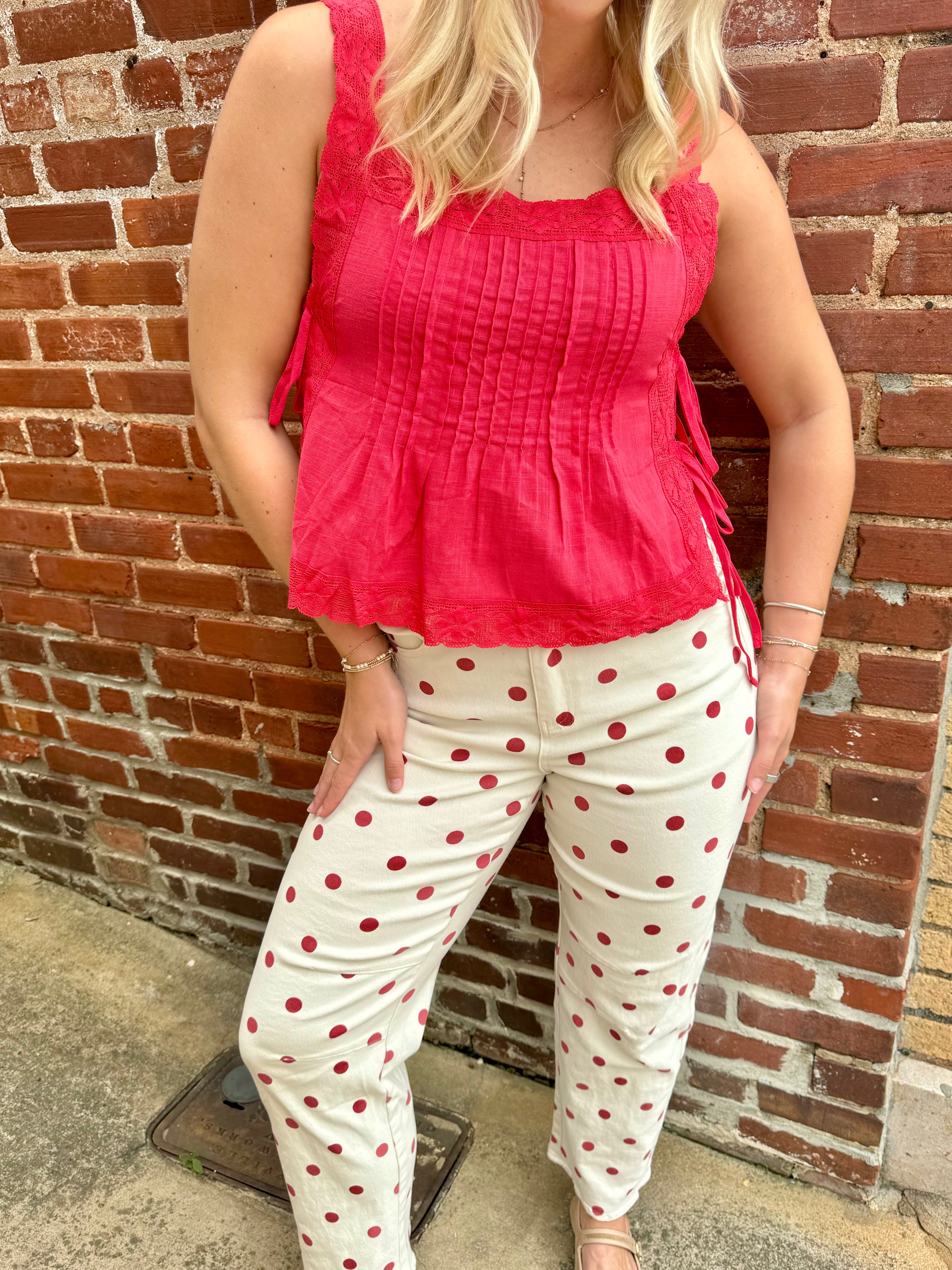 Polka Dot Barrel Pants