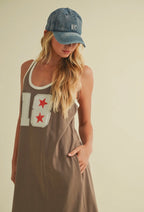 Number Maxi Dress- Mocha