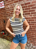 Stripe Asymmetrical Top