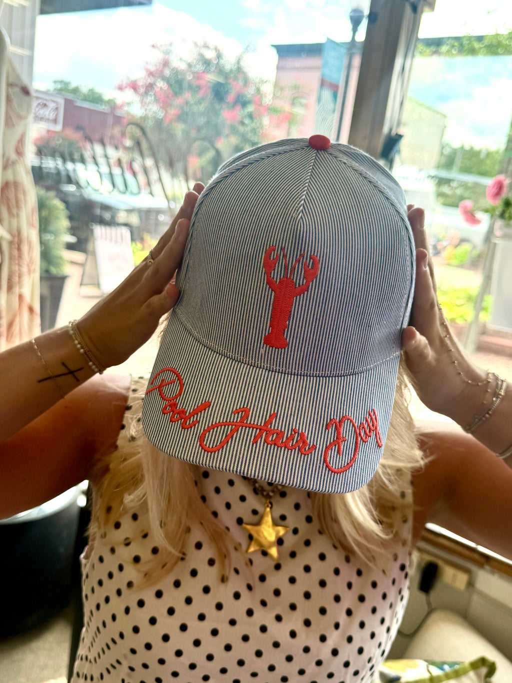 Pool Hair Strip Trucker Hat