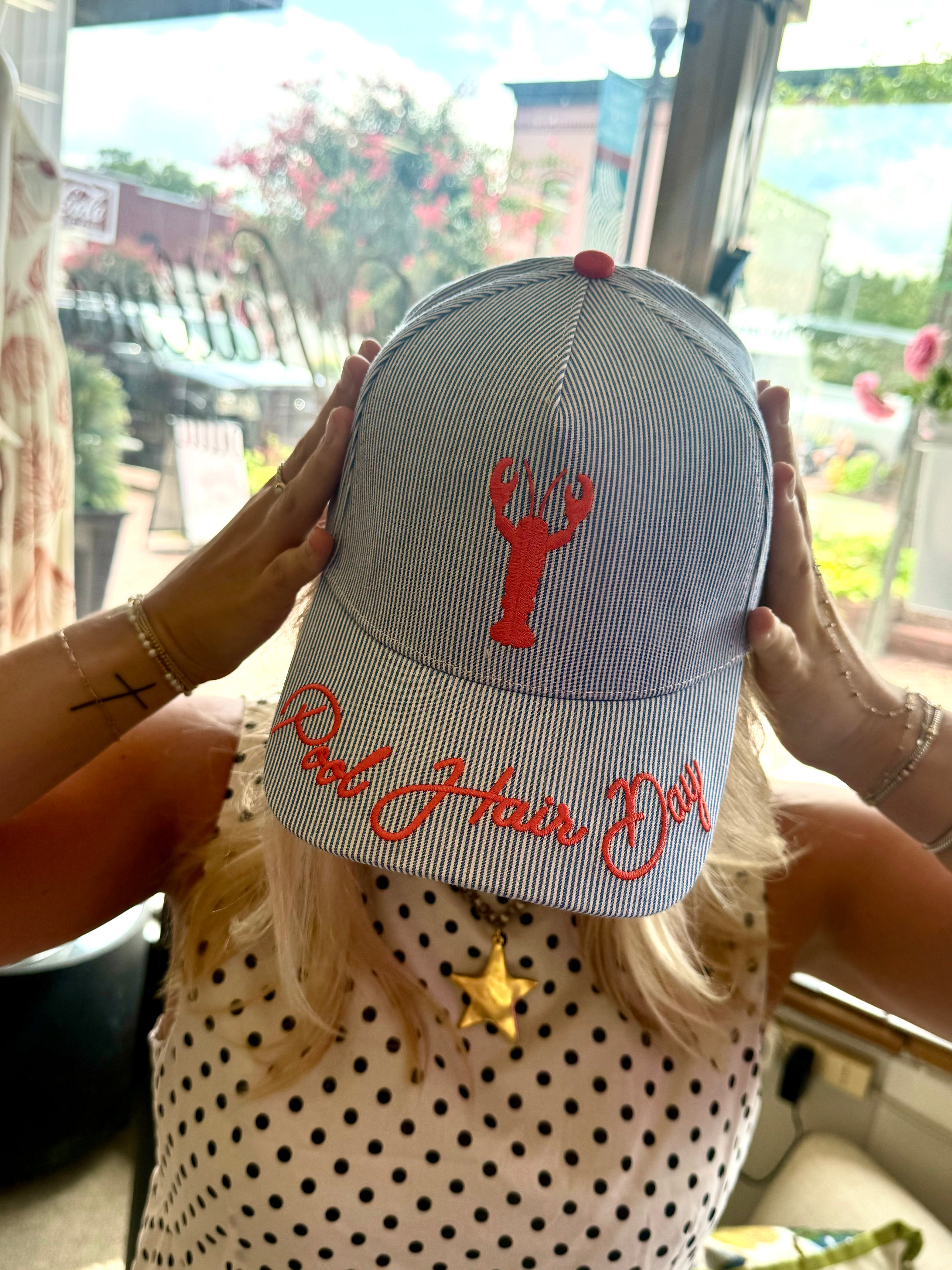 Pool Hair Strip Trucker Hat