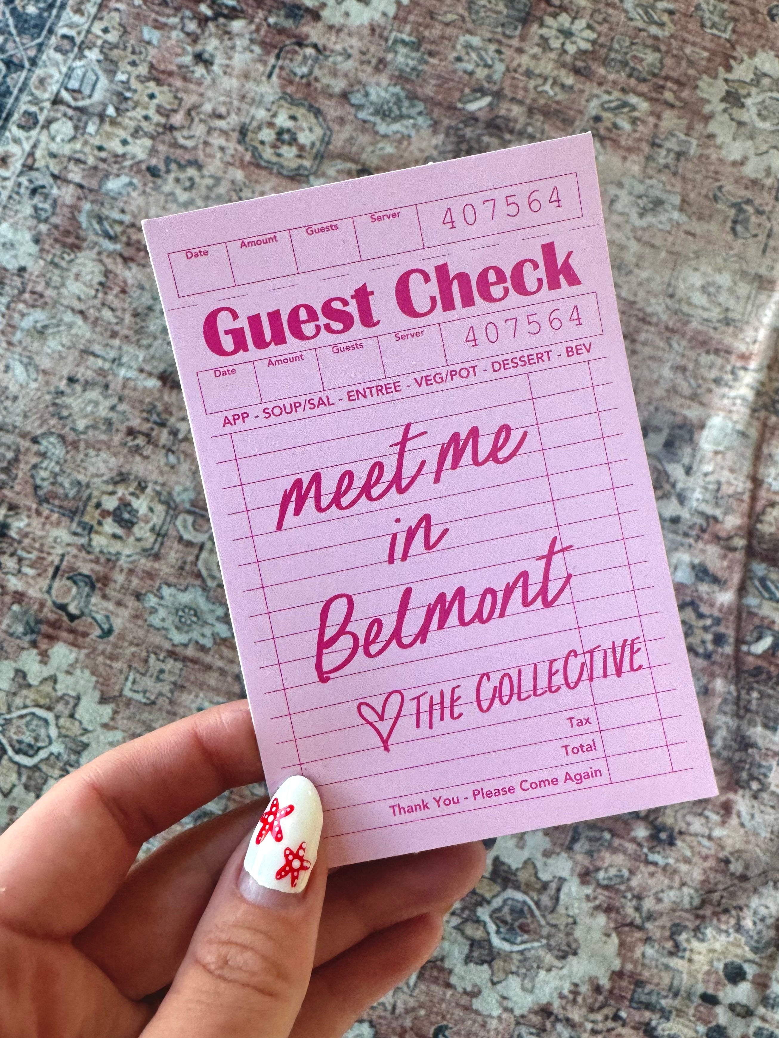 Guest Check Sticker