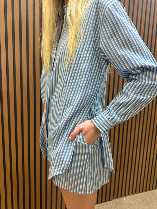 Caroline Blue Romper