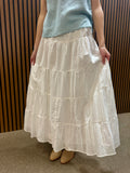 White Elizabeth Maxi Skirt