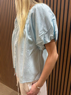 Light Blue Smock Button Front