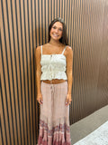Crochet Cotton Tie Front Tank - Ivory