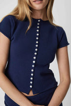 The Alana Top Navy Sweater Top