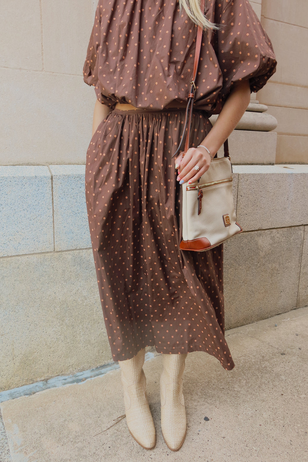 Brown Polka Dot Skirt