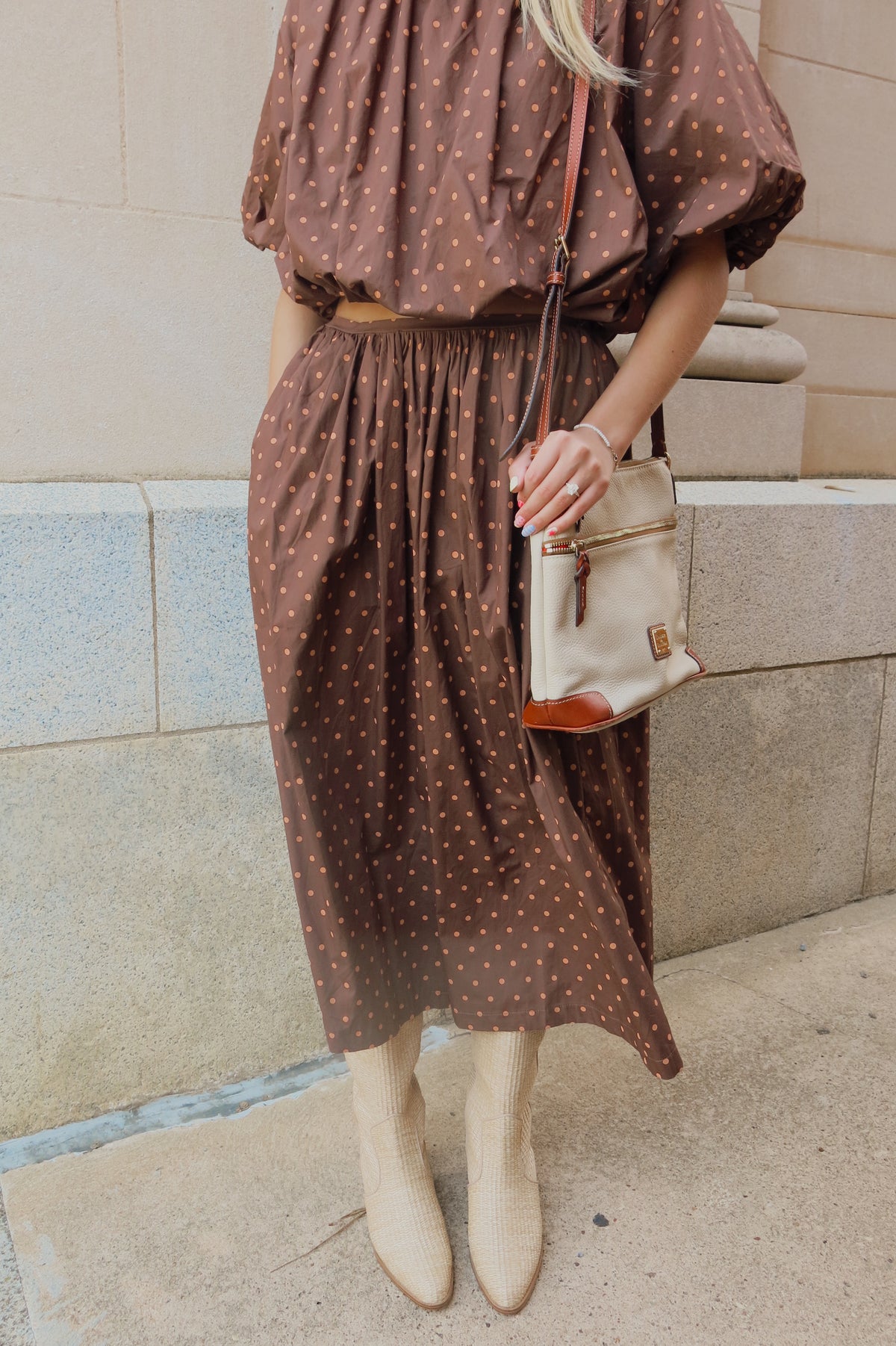 Brown Polka Dot Skirt