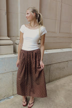 Brown Polka Dot Skirt