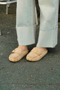 Studded Bone Clog Shoes