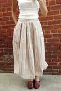 Beige Striped Skirt
