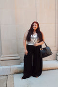 Stripe Button Down Vest Top