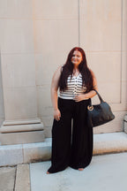 Stripe Button Down Vest Top