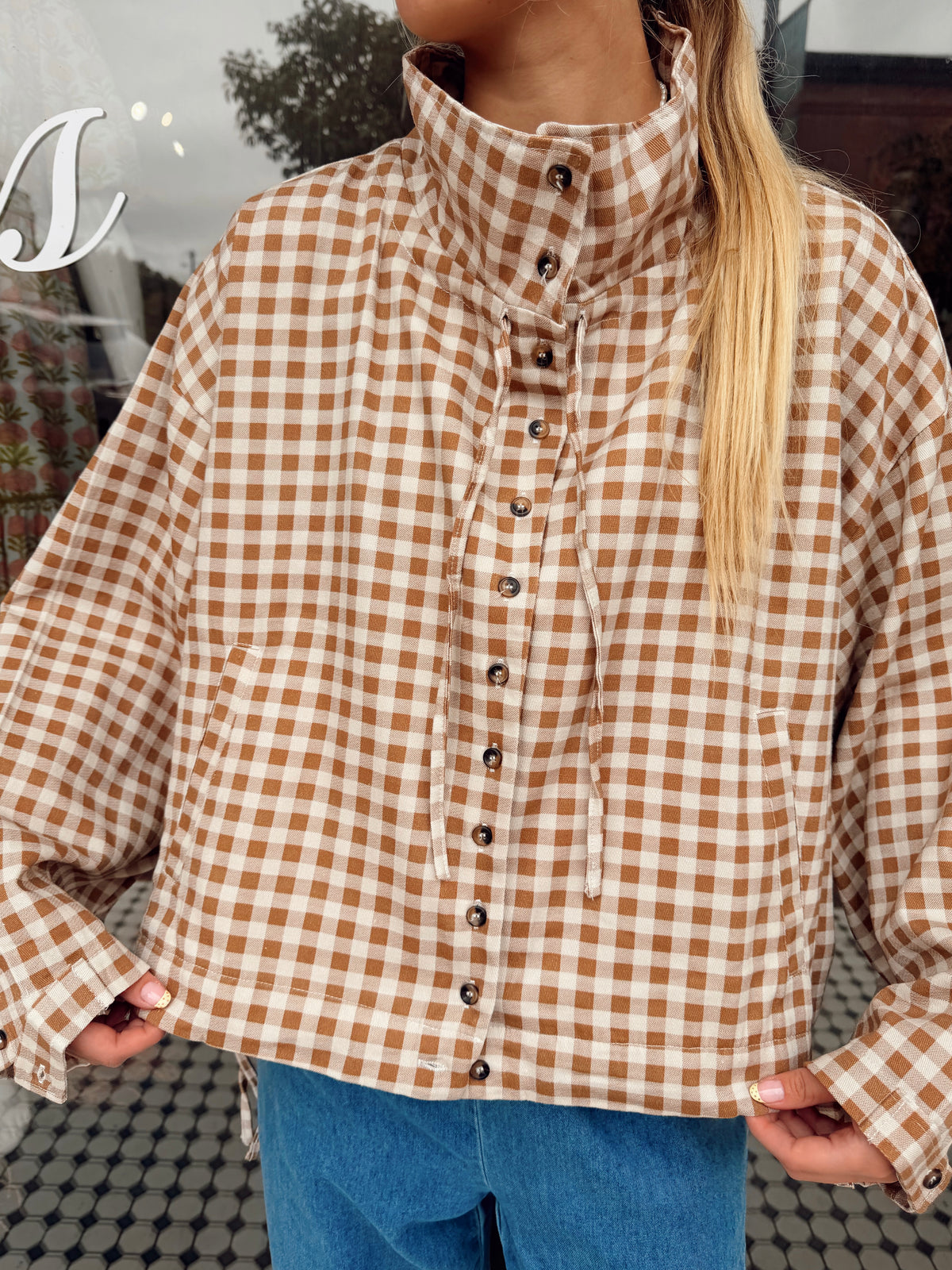 Brown Gingham Jacket