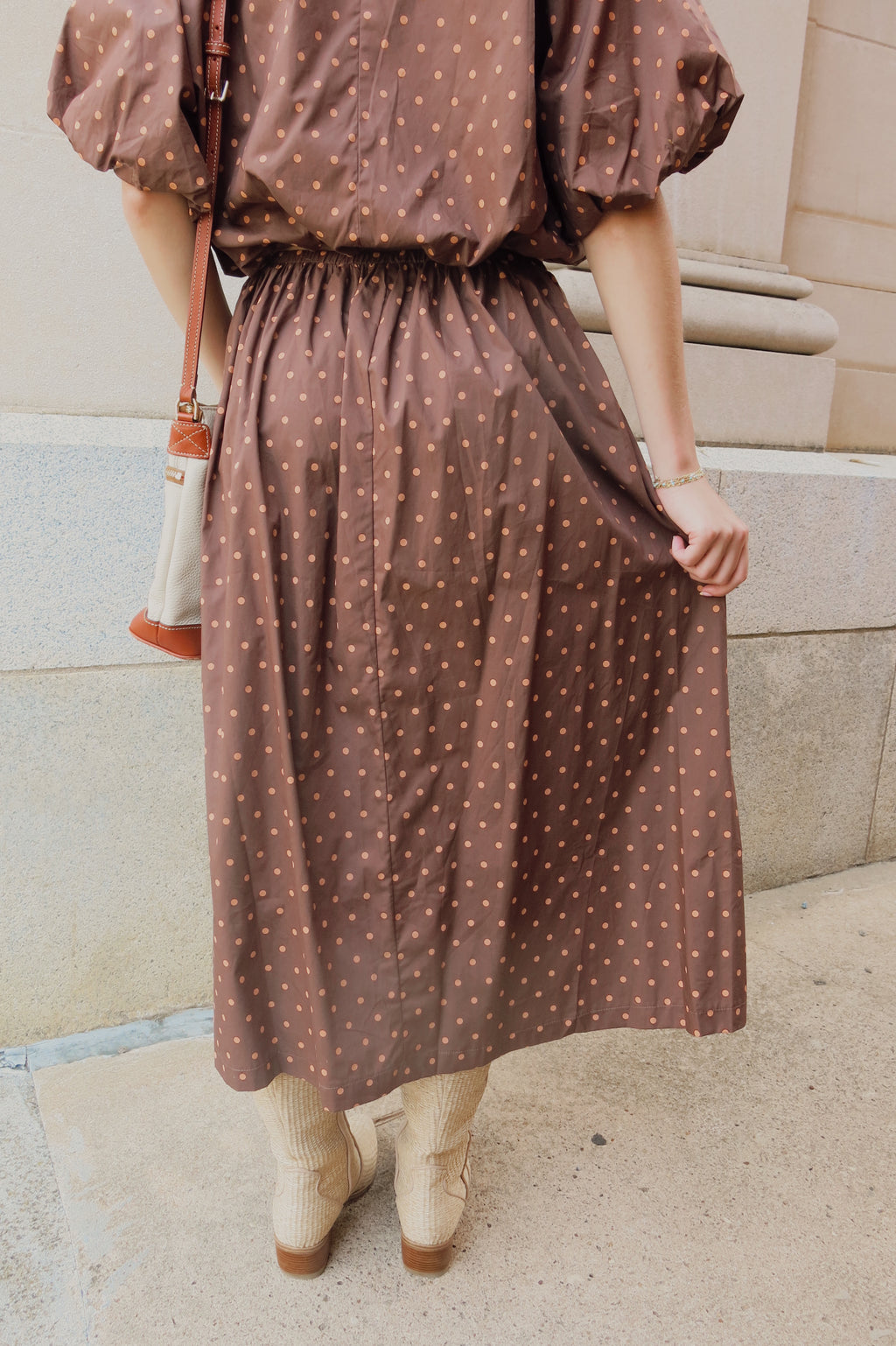Brown Polka Dot Skirt
