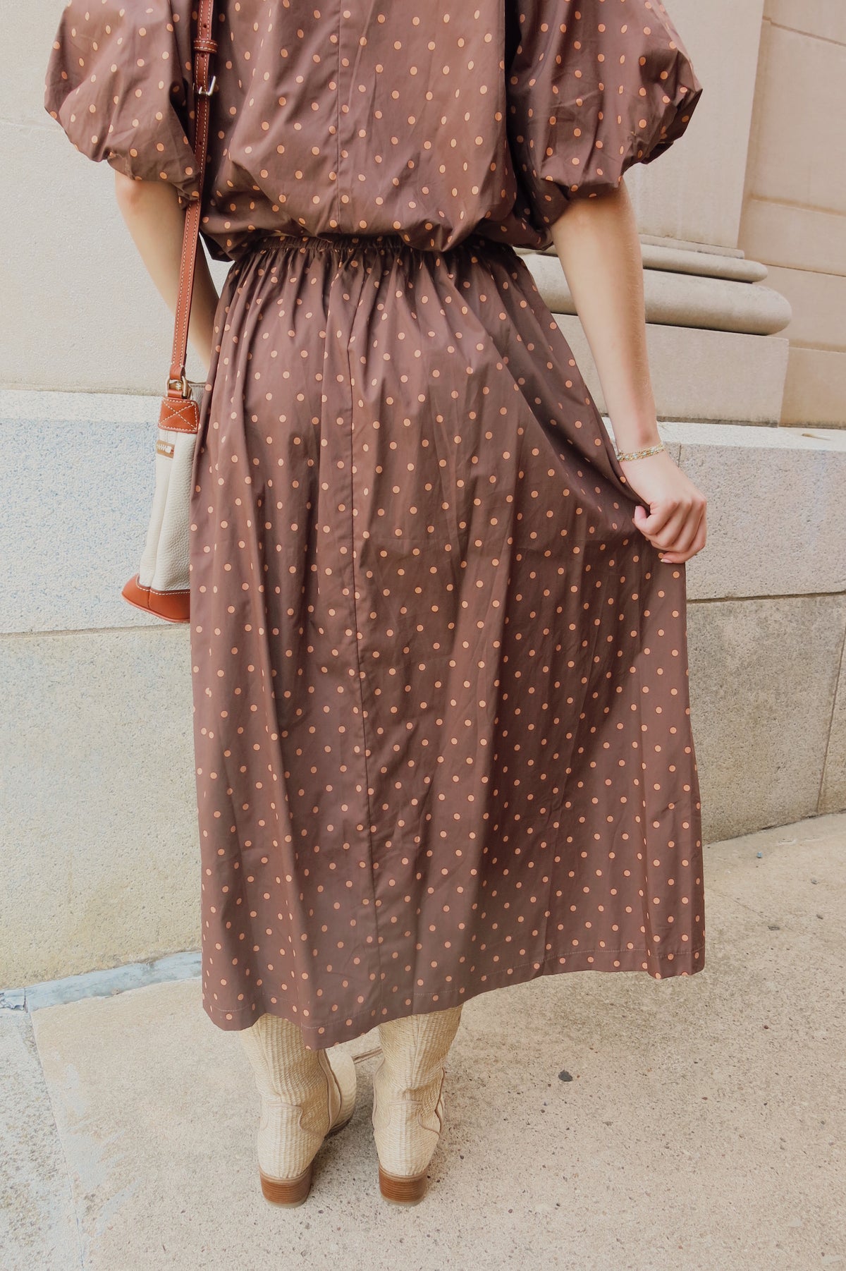 Brown Polka Dot Skirt