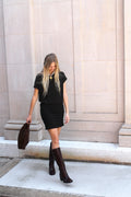 Black Jersey Mini Dress