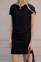Black Jersey Mini Dress
