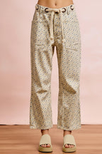 Floral Patch Barrel Jeans