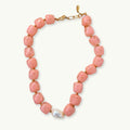 Pink Statement Bubble Fray Necklace
