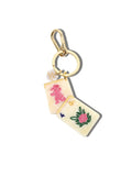 Handpainted Flower Mahjong Bag Charm/Keychain