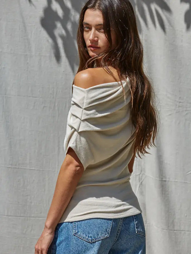 Off Shoulder Drape Top