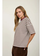 Stripe Shirt- Dark Brown