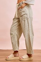 Floral Patch Barrel Jeans