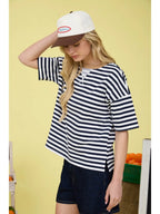 Stripe Shirt- Navy