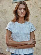 Woven Smock Short Sleeve Tee